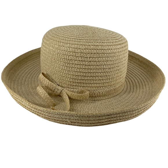 Women's CAPPELLI STRAWORLD Sun Hat with Brim and Bow Lightweight Beach Wear - Picture 1 of 9
